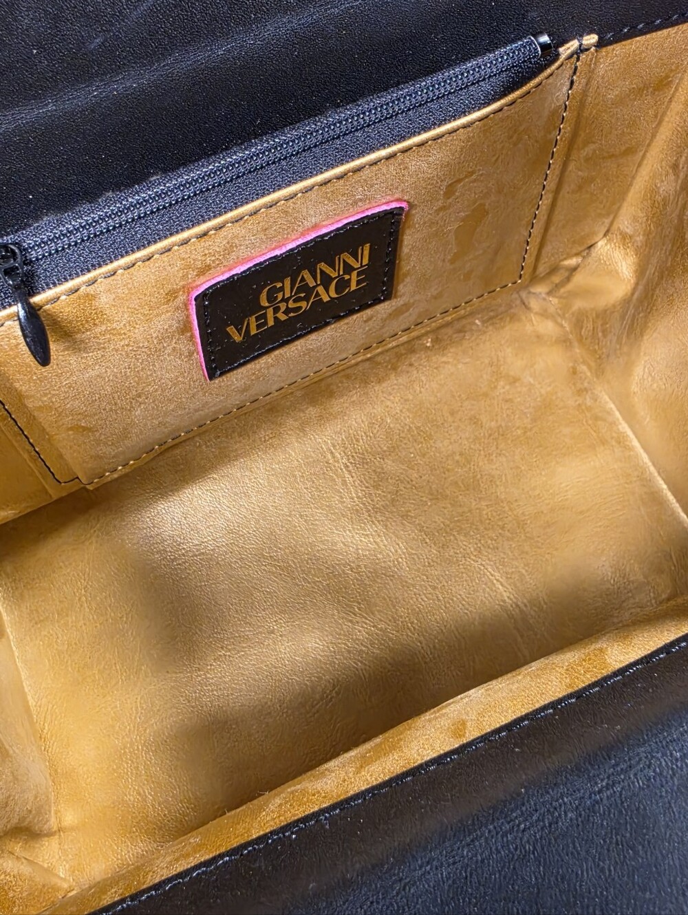Versace Authentic Vintage Sunburst & Leopard-Print Vanity Satchel (Retail $1200) - Picture 4 of 12
